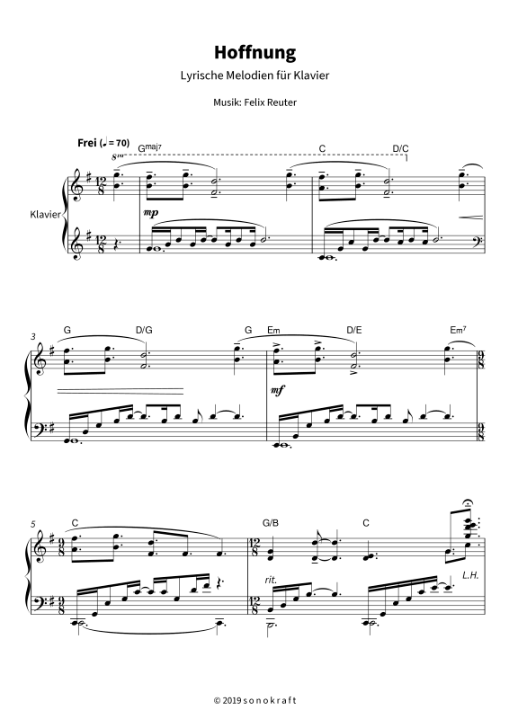 gallery: Hoffnung - Lyrische Melodien für Klavier, , Klavier Solo