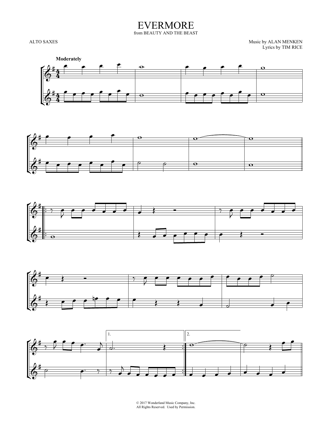 Product gallery: Page 1 of 1 Evermore (from Beauty and the Beast) (arr. Mark Phillips), Josh Groban