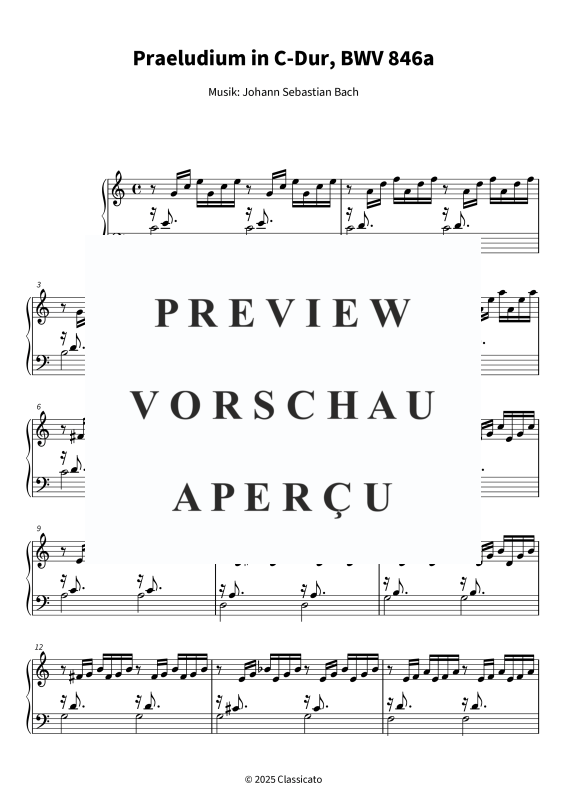 gallery: Präludium in C-Dur - BWV 846a, , (Klavier Solo)