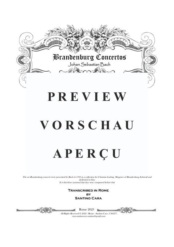 Product gallery: Page 2 of 11 Brandenburg Concerto No. 2 in F major BWV 1047, , Solo Piano