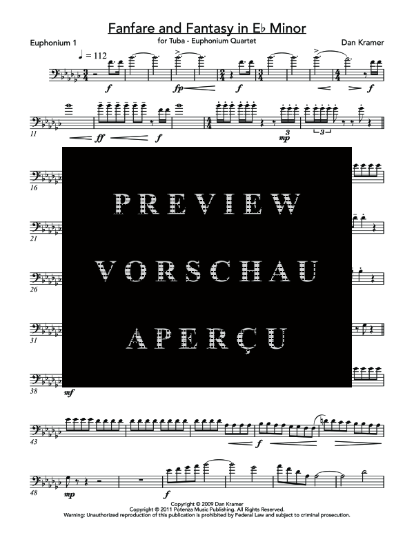 Product gallery: Page 9 of 11 Fanfare and Fantasy in Eb Minor, , (Tuba Quartett EETT)