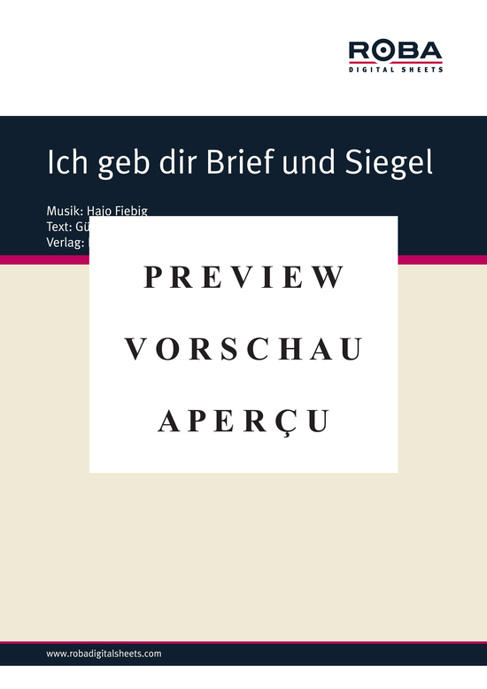 Product gallery: Page 2 of 3 Ich geb dir Brief und Siegel , Lück, Thomas, Piano and Voice