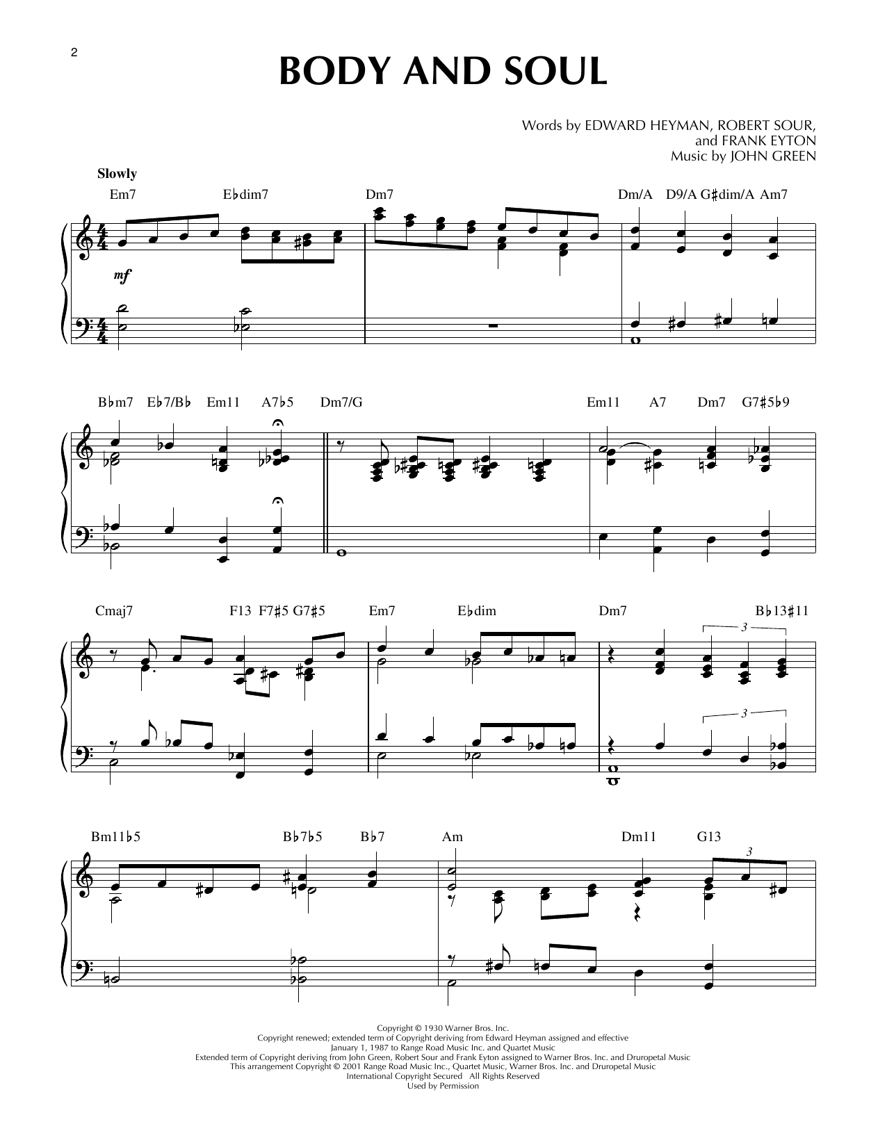 Product picture to: Body And Soul (arr. Brent Edstrom) [Jazz version]