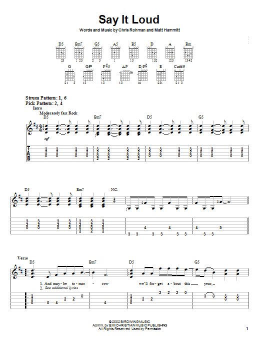 Product gallery: Page 1 of 1 Say It Loud, Sanctus Real