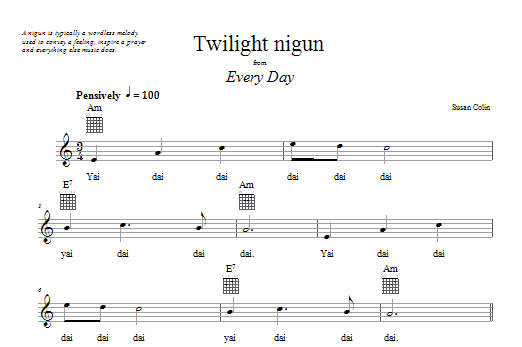 Product gallery: Page 1 of 1 Twilight Nigun, Susan Colin