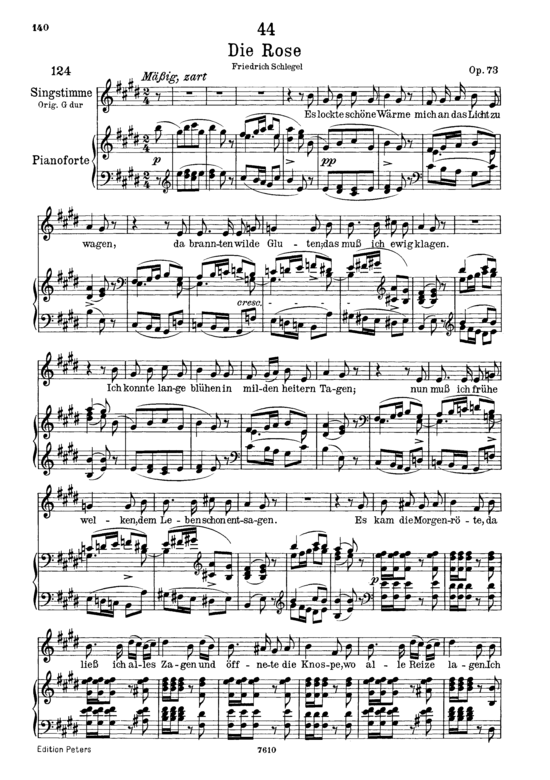 Product picture to: Die Rose D.745Franz Schubert