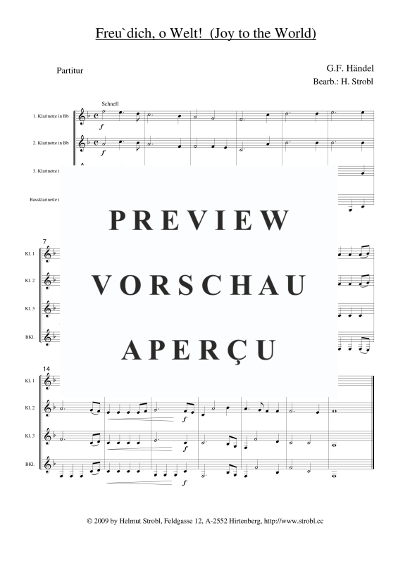 gallery: Joy to the World, , Klarinettenquartett