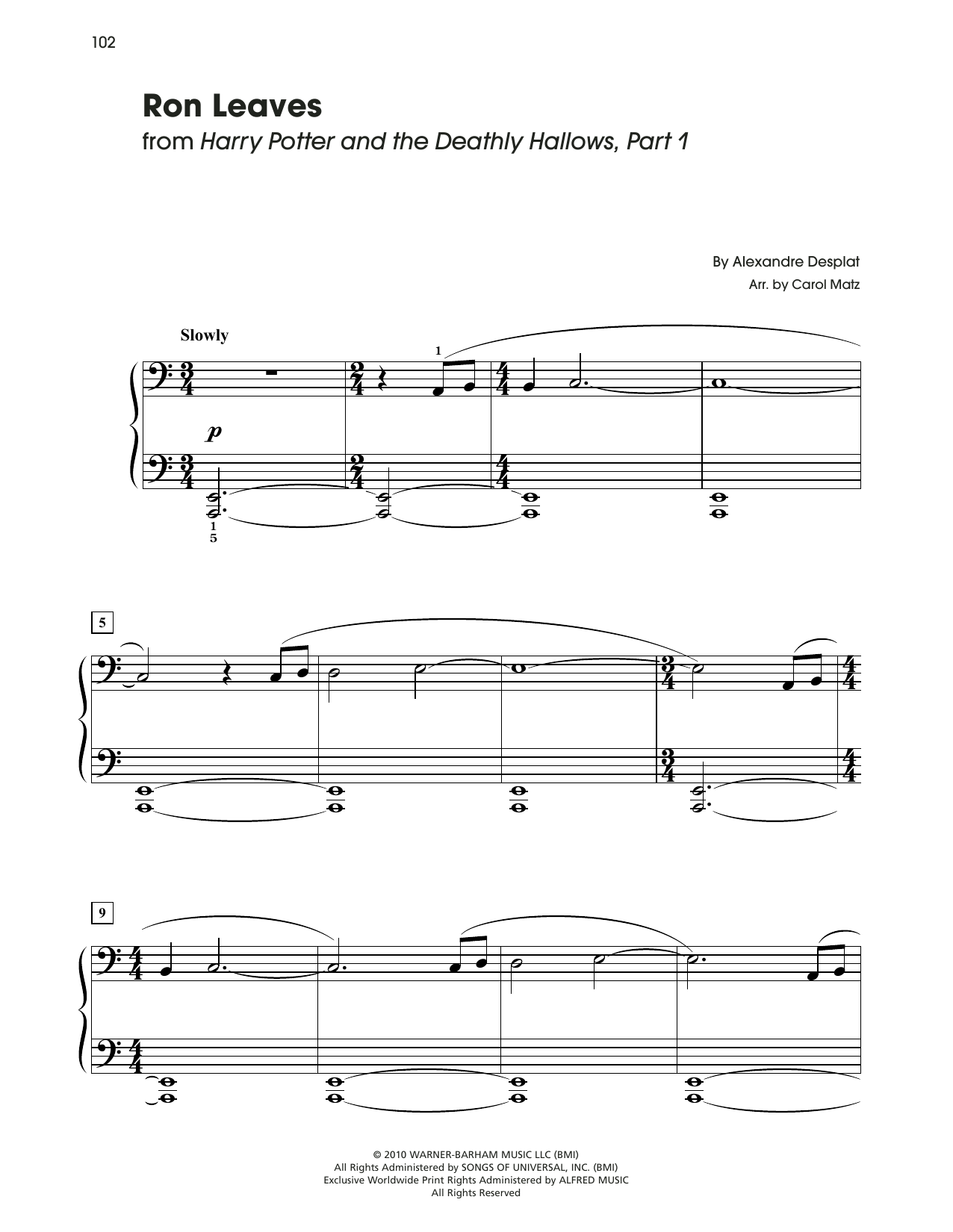 Produktbild zu: Ron Leaves (from Harry Potter) (arr. Carol Matz)