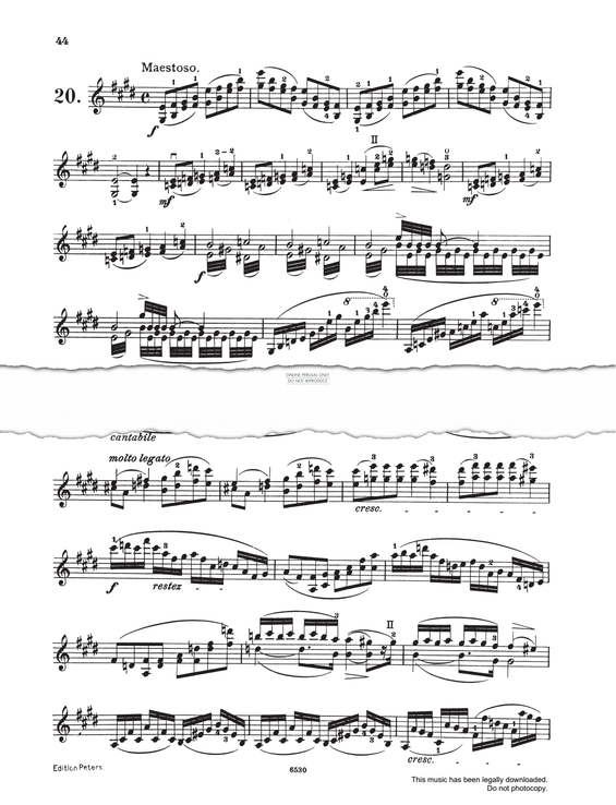 Produktgalerie: Seite 1 von 1 Etude 20 Maestoso (from 'Etudes Brilliantes Op.73'), Charles Dancla, Violine