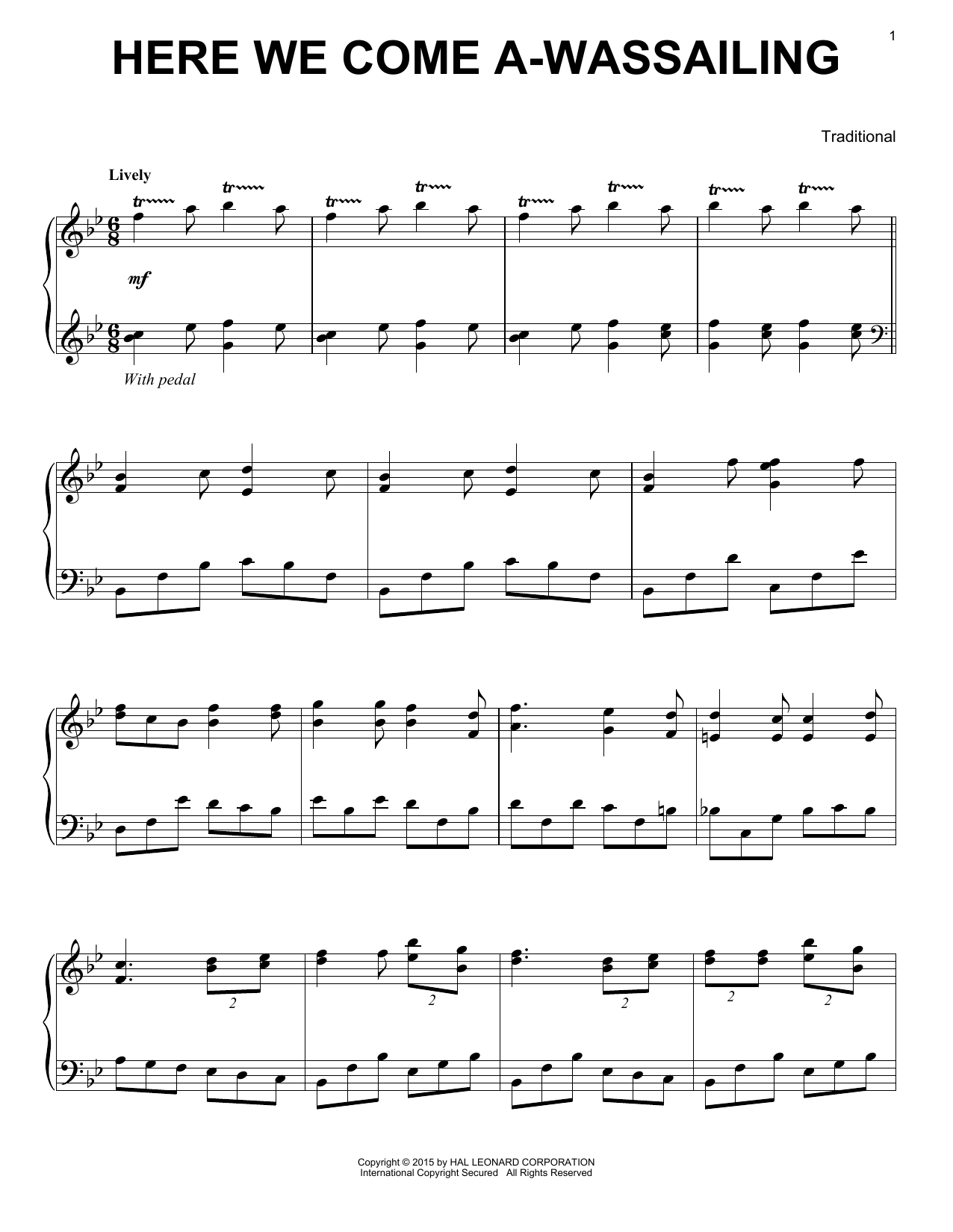 Produktbild zu: Here We Come A-Wassailing