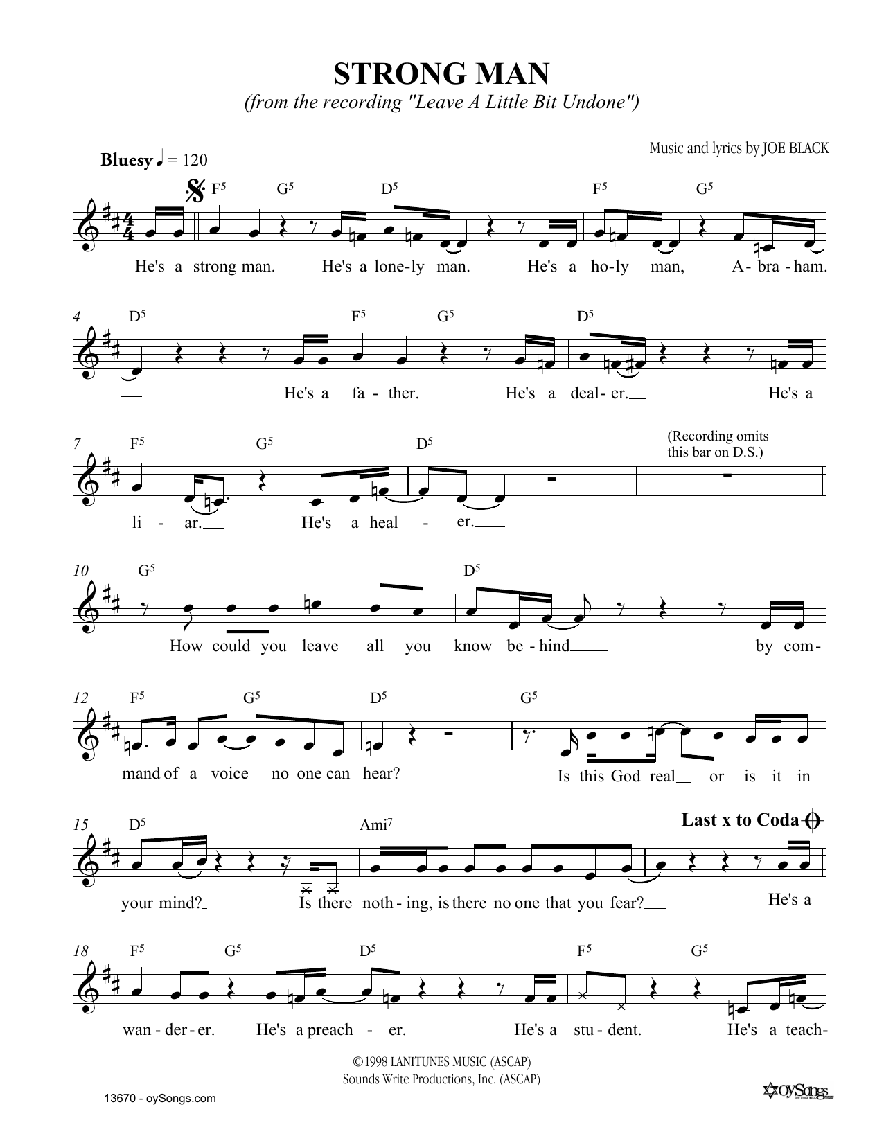 Produktgalerie: Seite 1 von 1 Strong Man, Joe Black, Melodieinstrument