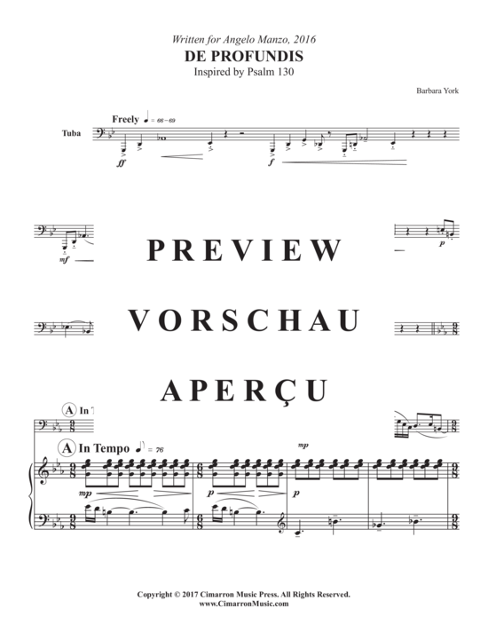 Product gallery: Page 3 of 11 De Profundis , , (tuba + piano)