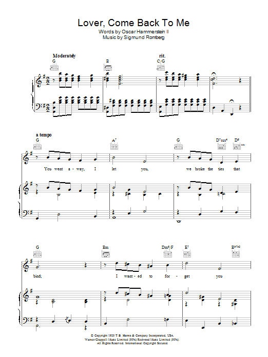 Produktbild zu: Lover, Come Back To Me