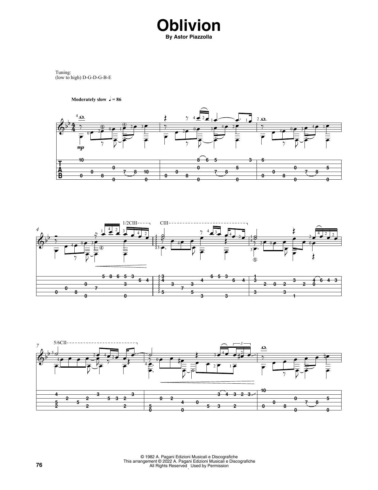 Produktbild zu: Oblivion (arr. Celil Refik Kaya)