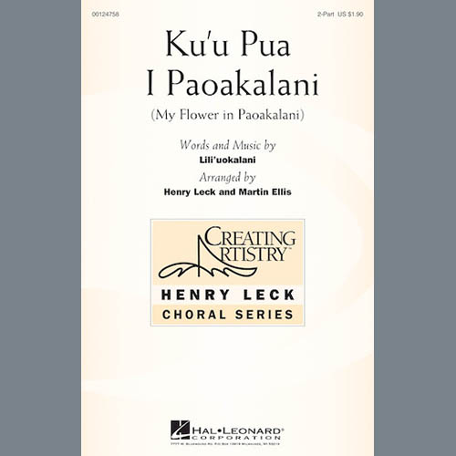 cover: Ku'u Pua I Paoakalani, Henry Leck, Chor