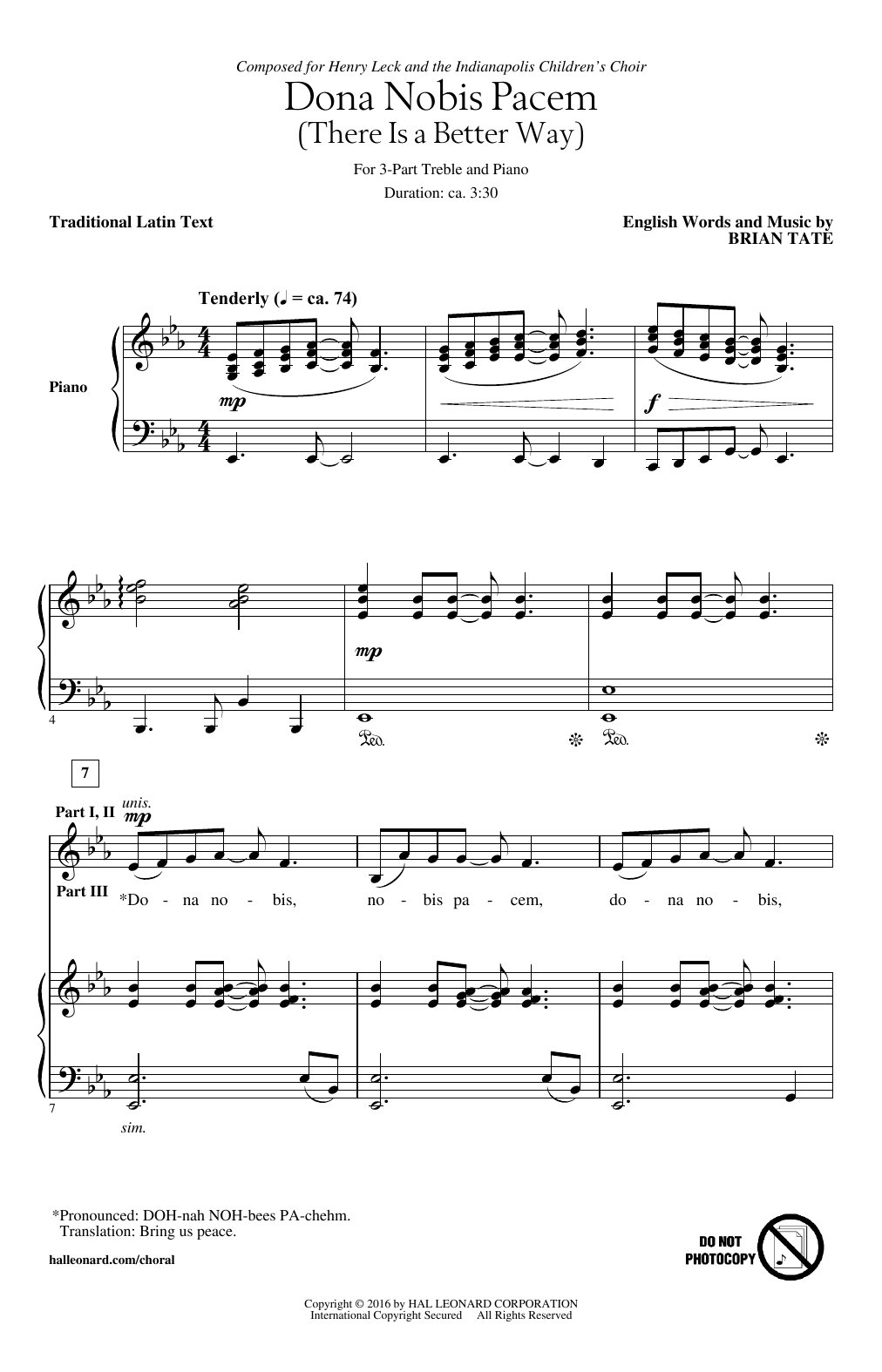 Produktgalerie: Seite 1 von 1 Dona Nobis Pacem (There Is A Better Way), Brian Tate, Chor