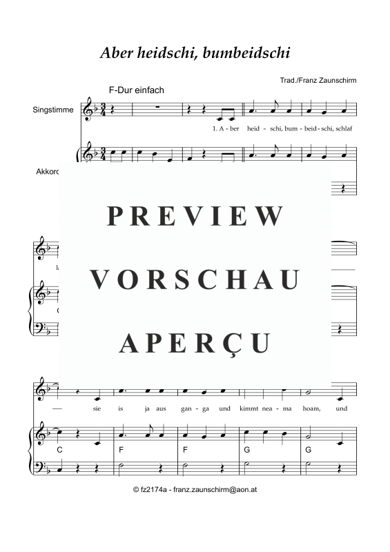 Product gallery: Page 2 of 5 Aber heidschi bumbeidschi, , Accordion and vocals