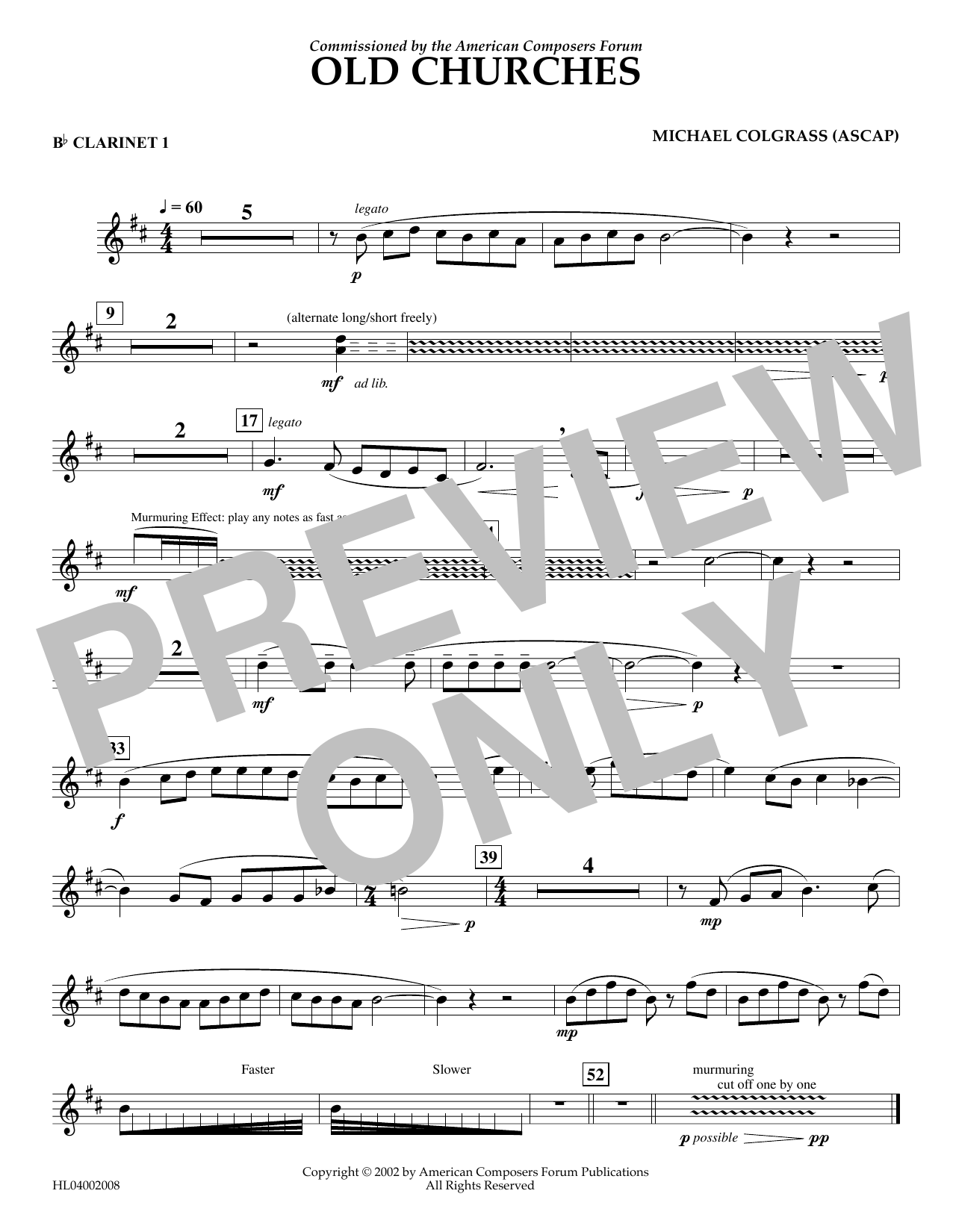 Produktbild zu: Old Churches - Bb Clarinet 1