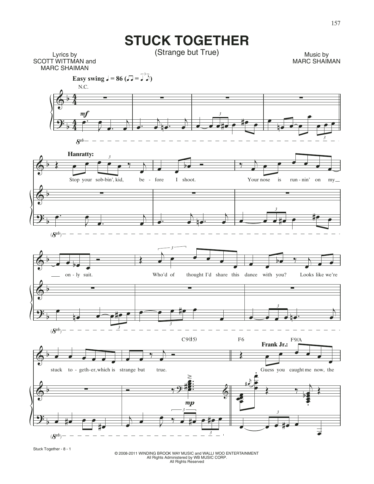 Produktgalerie: Seite 1 von 1 Stuck Together (Strange But True) (from Catch Me If You Can), Marc Shaiman & Scott Wittman, Gesang, Klavier
