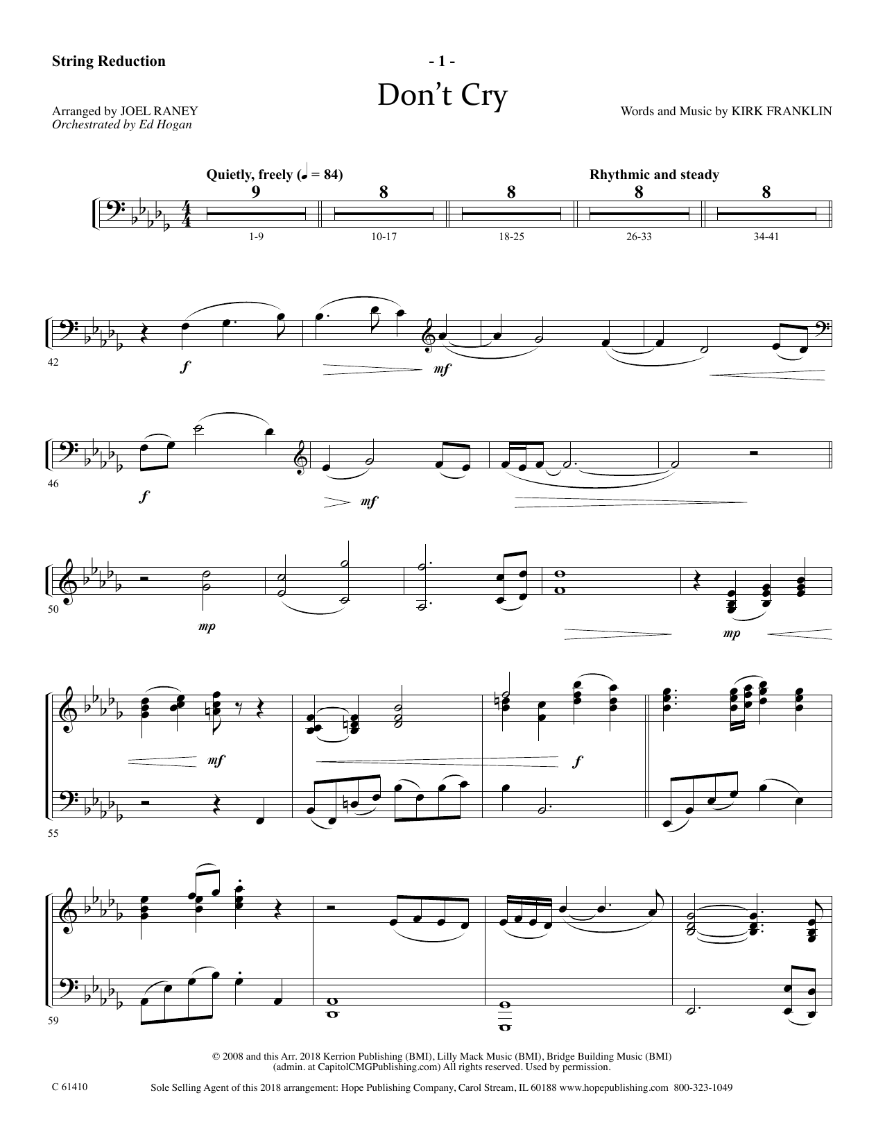Produktbild zu: Don't Cry - Keyboard String Reduction