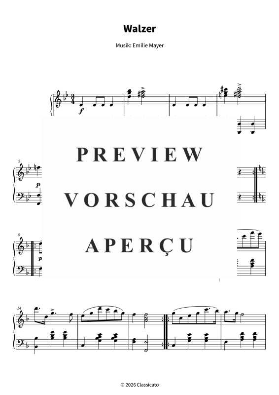 Produktgalerie: Seite 5 von 6 Walzer - Nr. 5 aus den Neun Tänzen für Klavier, , Klavier Solo