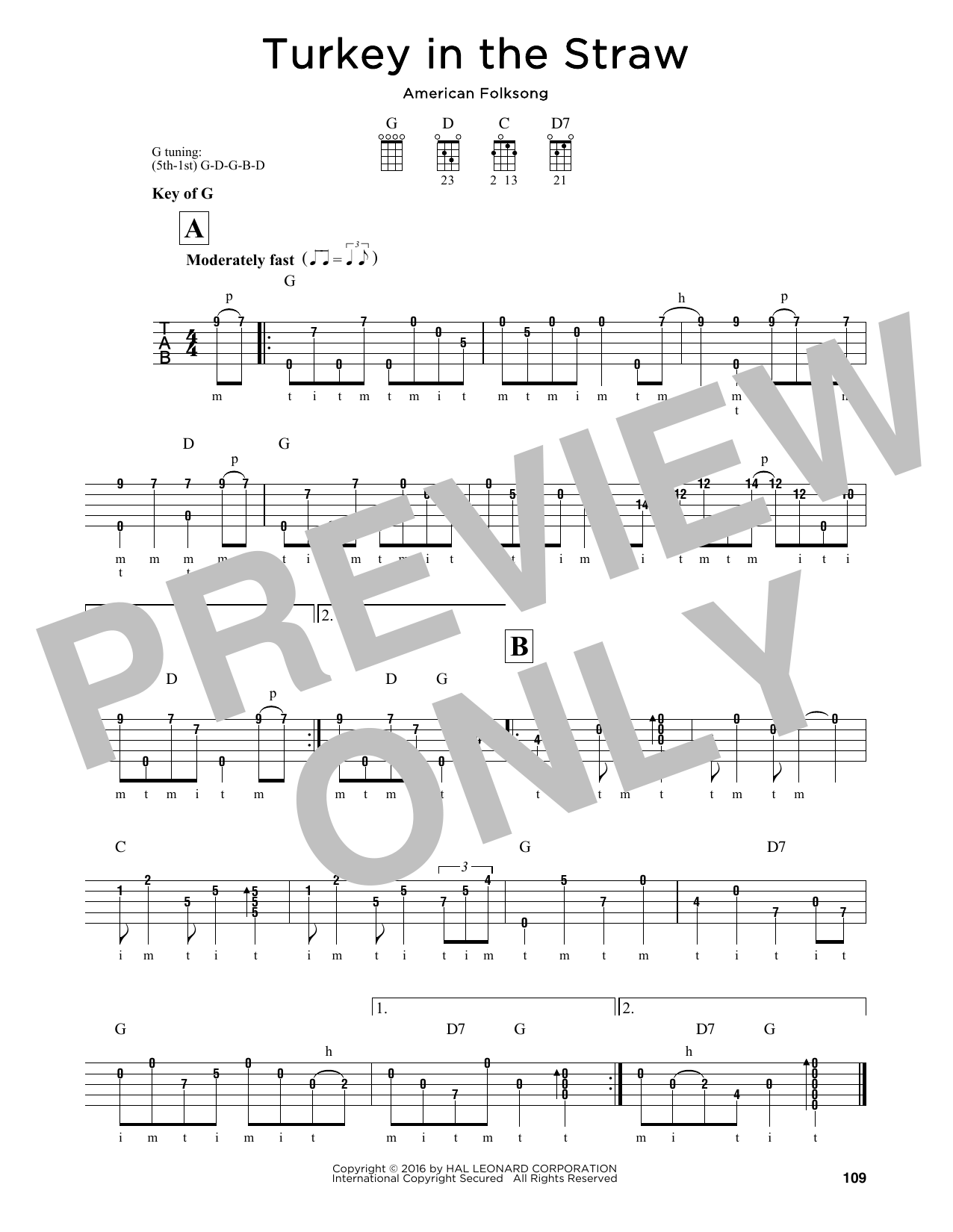 Product gallery: Page 1 of 1 Turkey In The Straw, American Folksong