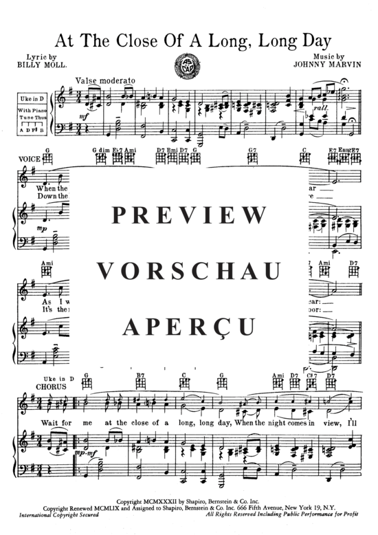 Produktgalerie: Seite 3 von 8 At The Close Of A Long, Long Day , Marvin, Johnny  , Klavier und Gesang