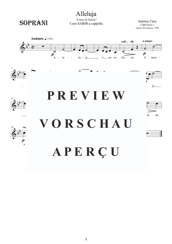 Produktgalerie: Seite 4 von 7 Alleluja - Canto di Natale, , Gemischter Chor S A Bar B a capella