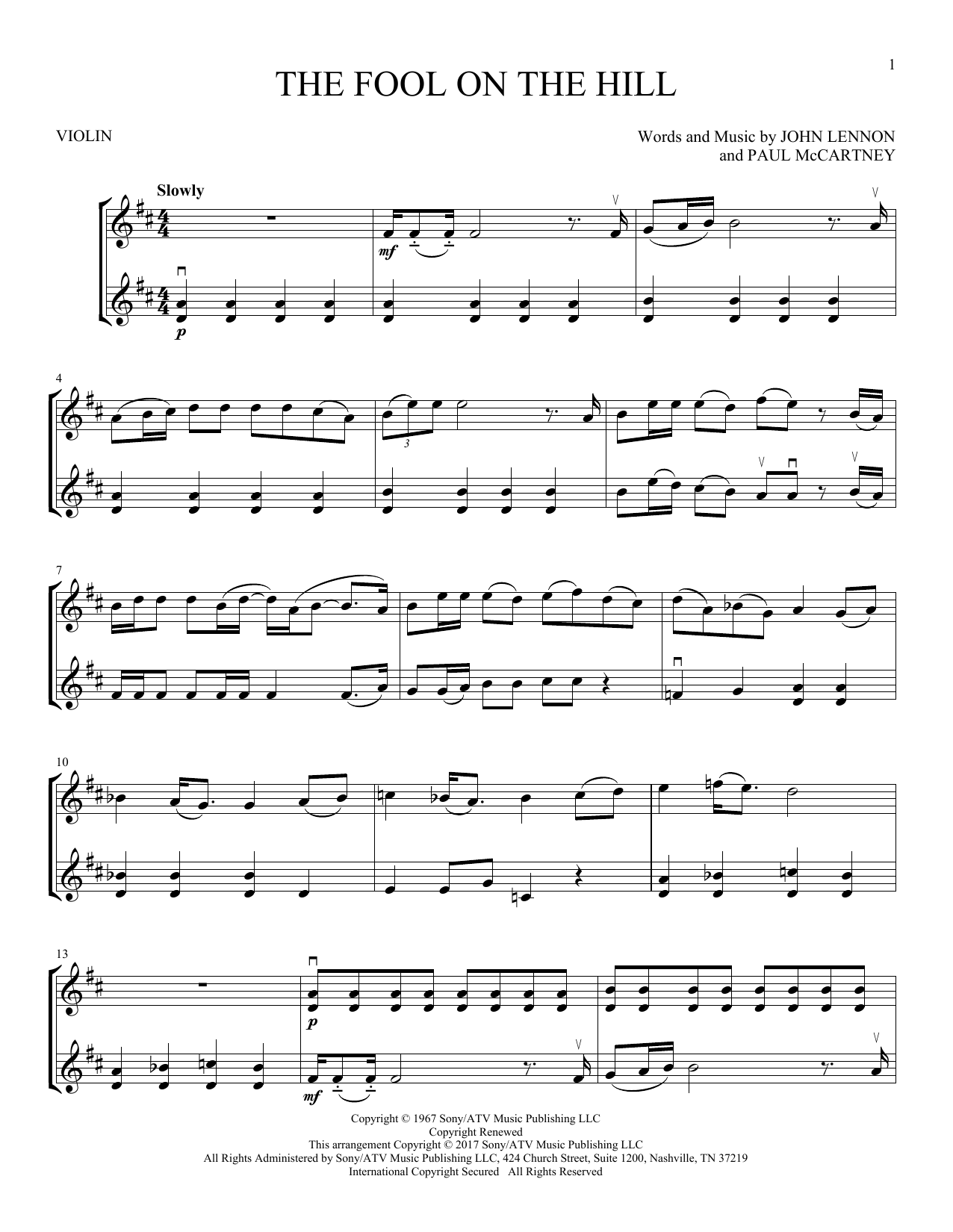 Product gallery: Page 1 of 1 The Fool On The Hill, The Beatles