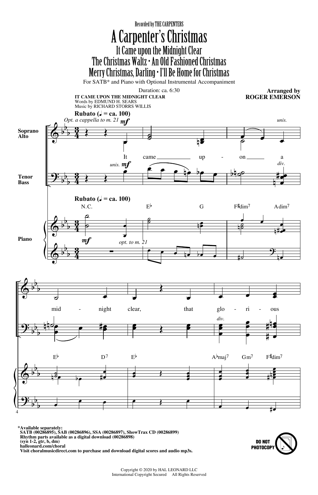 Product picture to: A Carpenter's Christmas (arr. Roger Emerson)