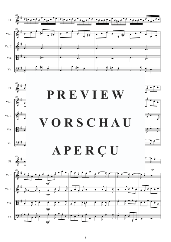 Produktgalerie: Seite 9 von 11 Concerto No.4 to 5 in G-Dur Op.5, , Querflöte Solo und Streicher Ensemble