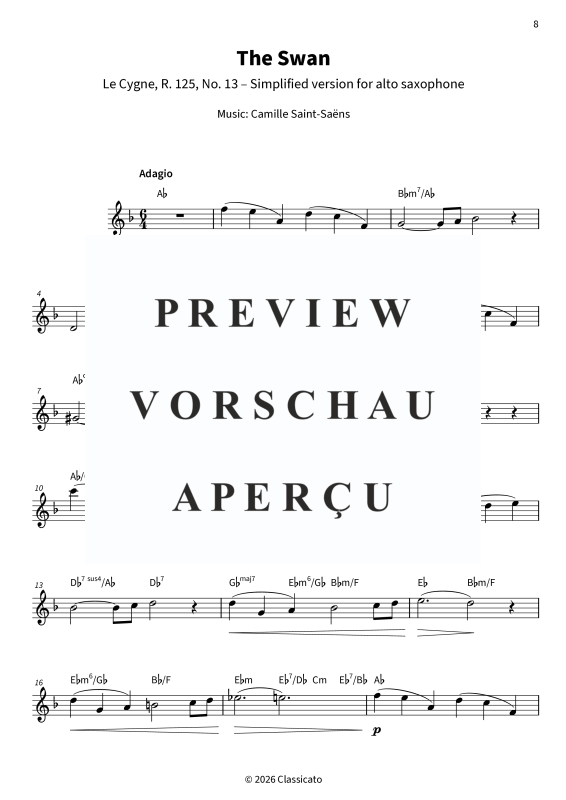Produktgalerie: Seite 10 von 11 Gentle Sounds on the Alto Sax - Dreamy Melodies & Tender Classics - Easy Arrangements, , Alto Saxophone Solo and Chords