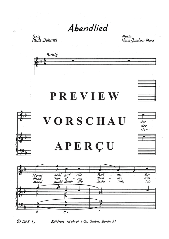 Produktgalerie: Seite 4 von 4 Abendlied, 	, Klavier und Gesang