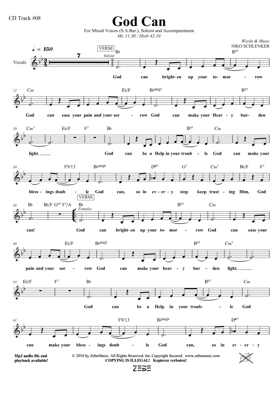 gallery: God Can, , Gemischter ChorSAM/Solo opt. und Klavier