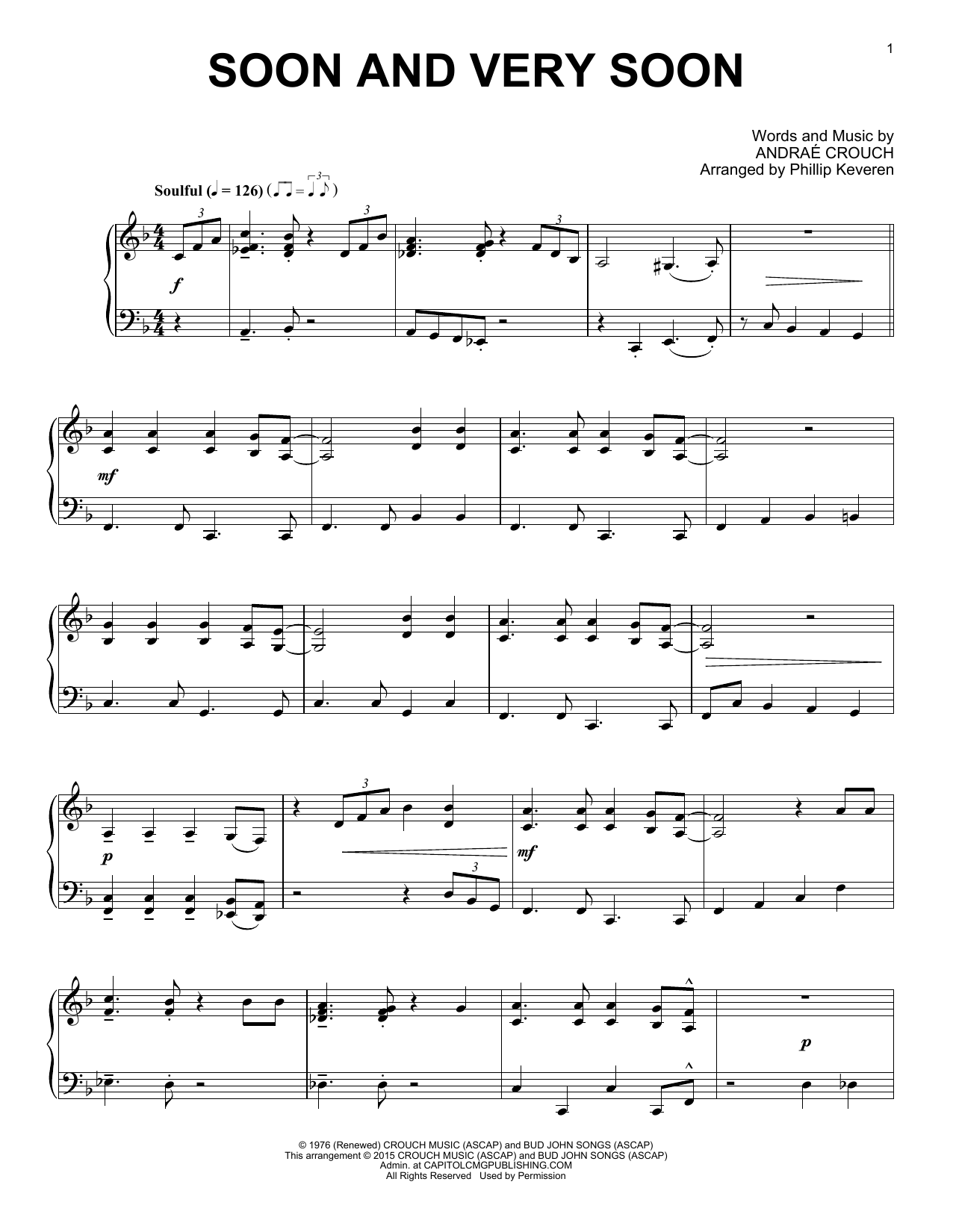 Produktbild zu: Soon And Very Soon (arr. Phillip Keveren)
