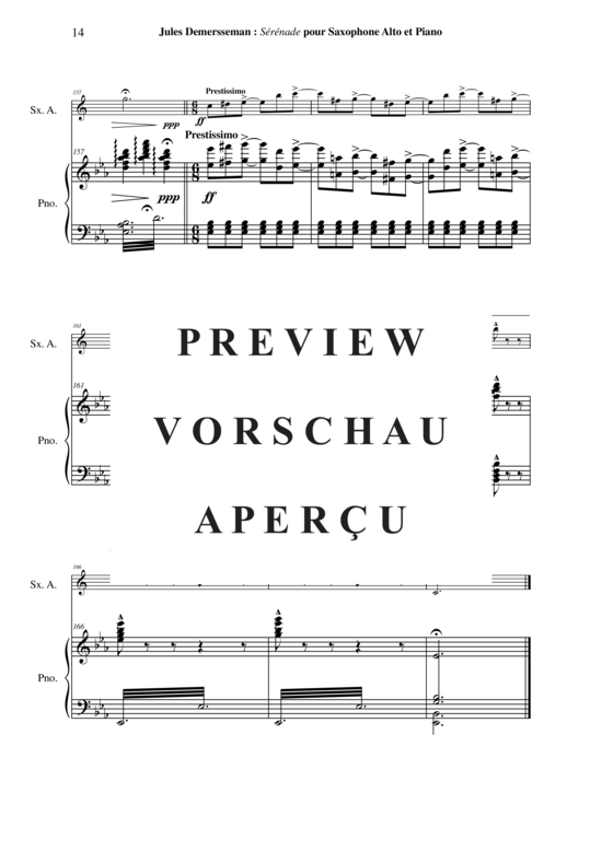 Product gallery: Page 15 of 20 Sérénade, Opus 33 , , (alto saxophone + piano)