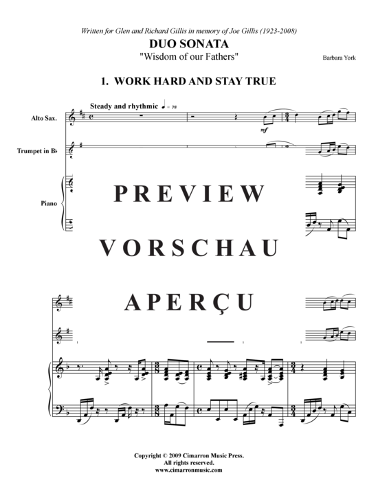 Product gallery: Page 2 of 21 Duo Sonata , , (trumpet, alto sax + piano)