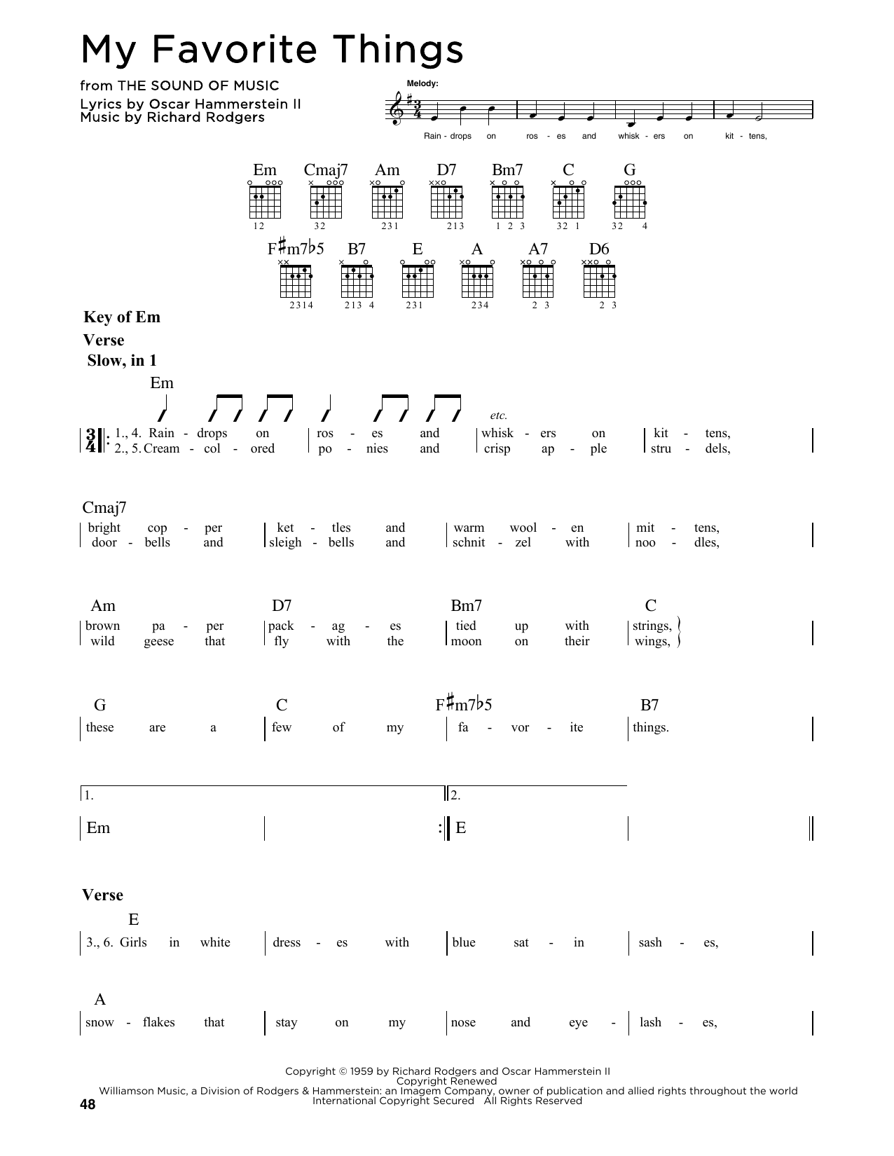 Product gallery: Page 1 of 1 My Favorite Things, Rodgers & Hammerstein