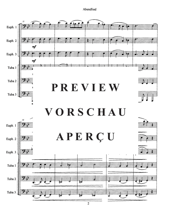 Produktgalerie: Seite 4 von 11 Abendlied , , (Tuba Ensemble EEETTT)
