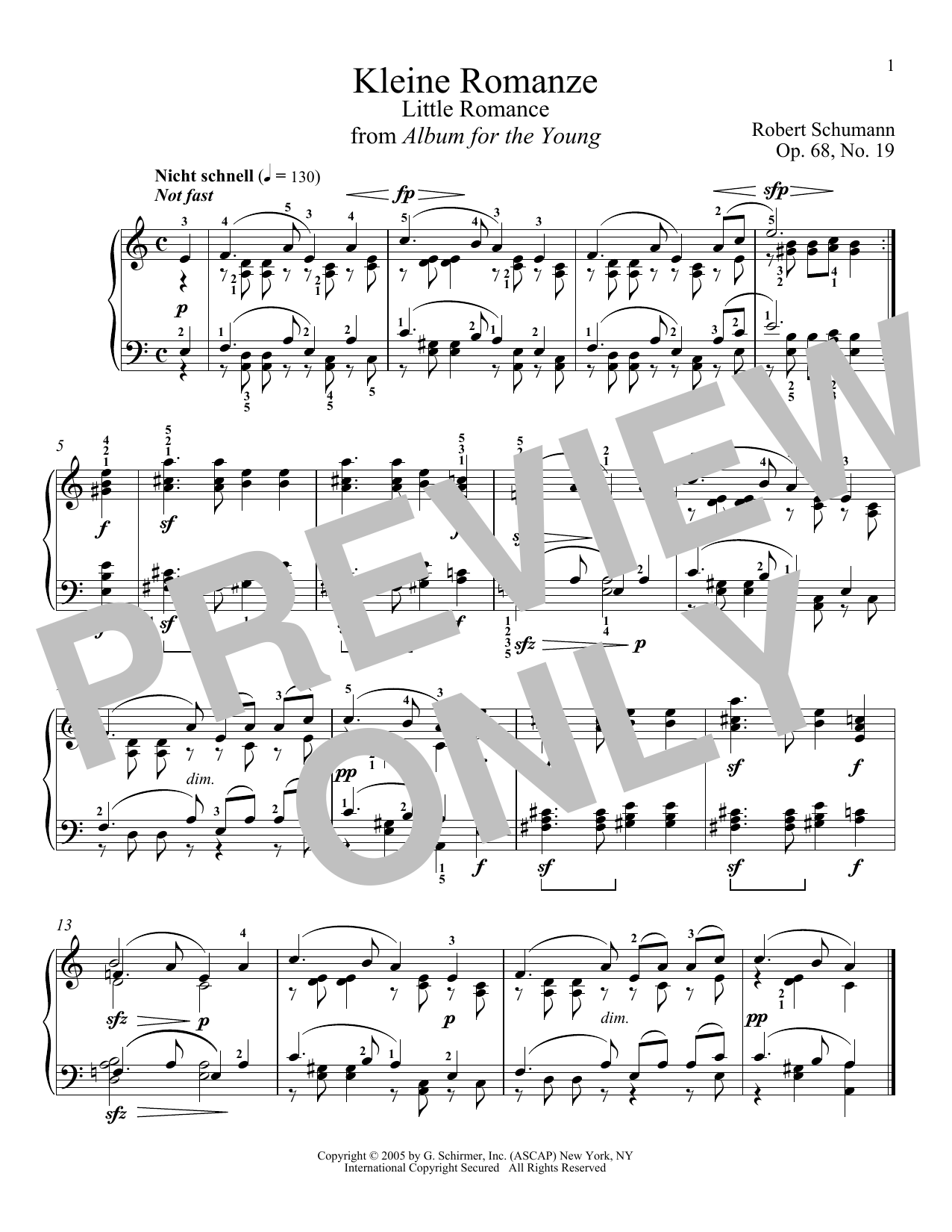 Product picture to: Little Romance, Op. 68, No. 19