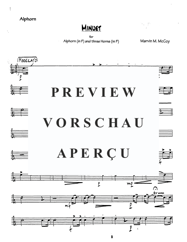 Produktgalerie: Seite 7 von 11 Minuet, , Alphorn in F und Horn Trio