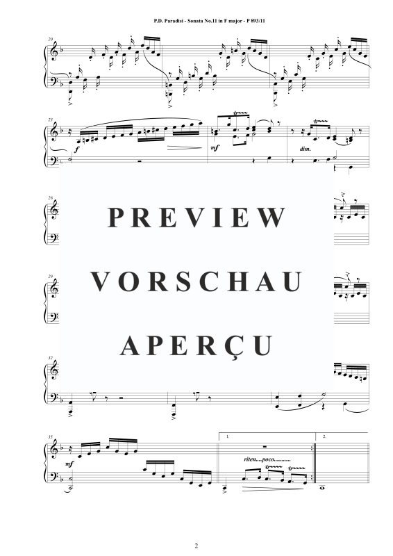 Produktgalerie: Seite 3 von 9 Sonate Nr. 11 in F-Dur, , Klavier Solo