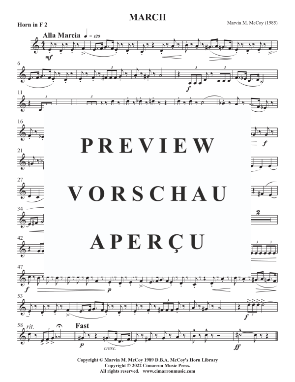 Produktgalerie: Seite 8 von 10 March, , Horn Quartett
