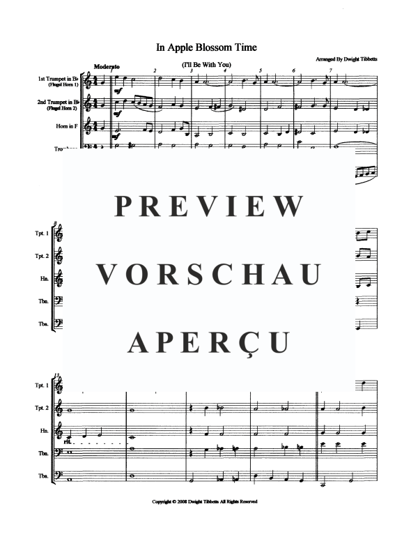 Produktgalerie: Seite 3 von 11 In Apple Blossom Time, , Blechbläser Quintett