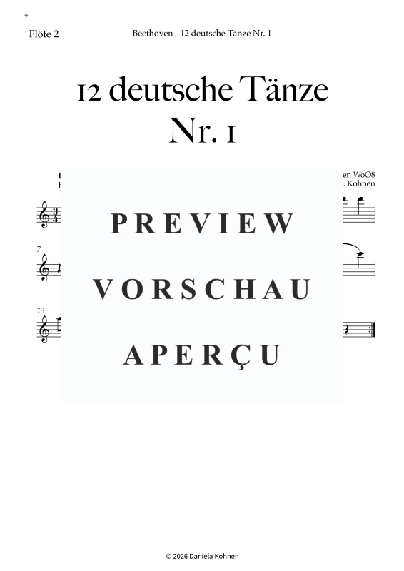 Produktgalerie: Seite 9 von 11 Deutscher Tanz Nr. 1, , Jugendkammerorchester