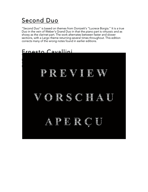 Product gallery: Page 4 of 11 Second Duo, , (clarinet in Bb and piano)