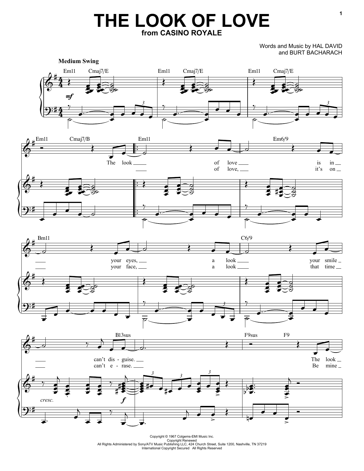 Product picture to: The Look Of Love [Jazz version] (arr. Brent Edstrom)