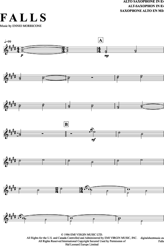 gallery: Falls , Morricone, Ennio, (Alt-Sax)