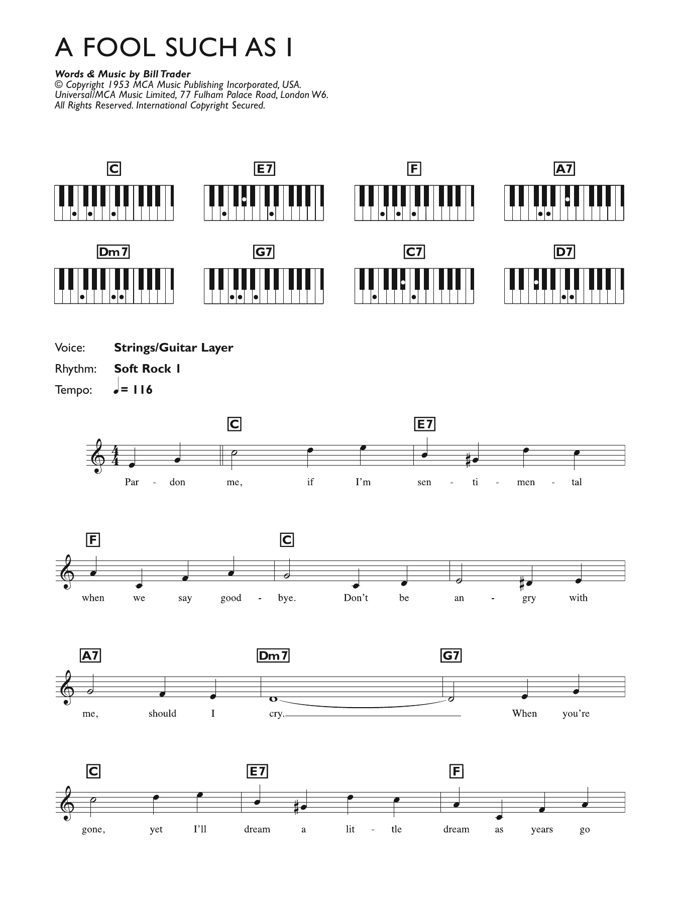 Produktgalerie: Seite 1 von 1 (Now And Then There's) A Fool Such As I, Elvis Presley, Klavier