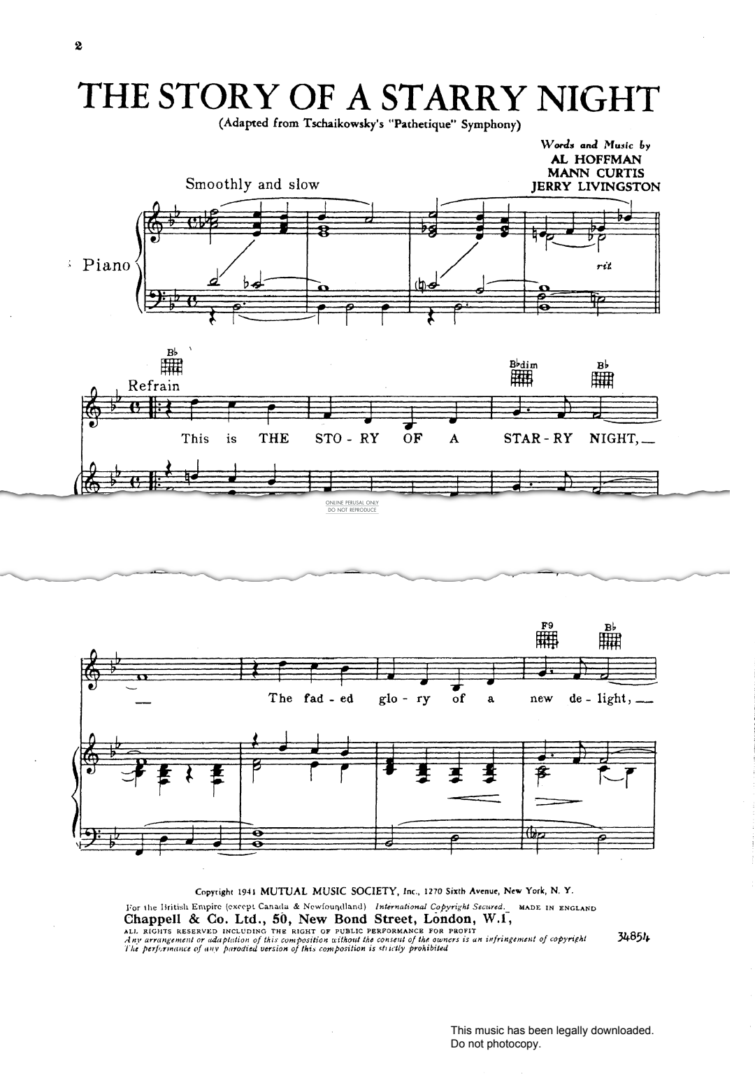 gallery: The Story Of A Starry Night, Pyotr Ilyich Tchaikovsky, Gesang, Gitarre, Klavier